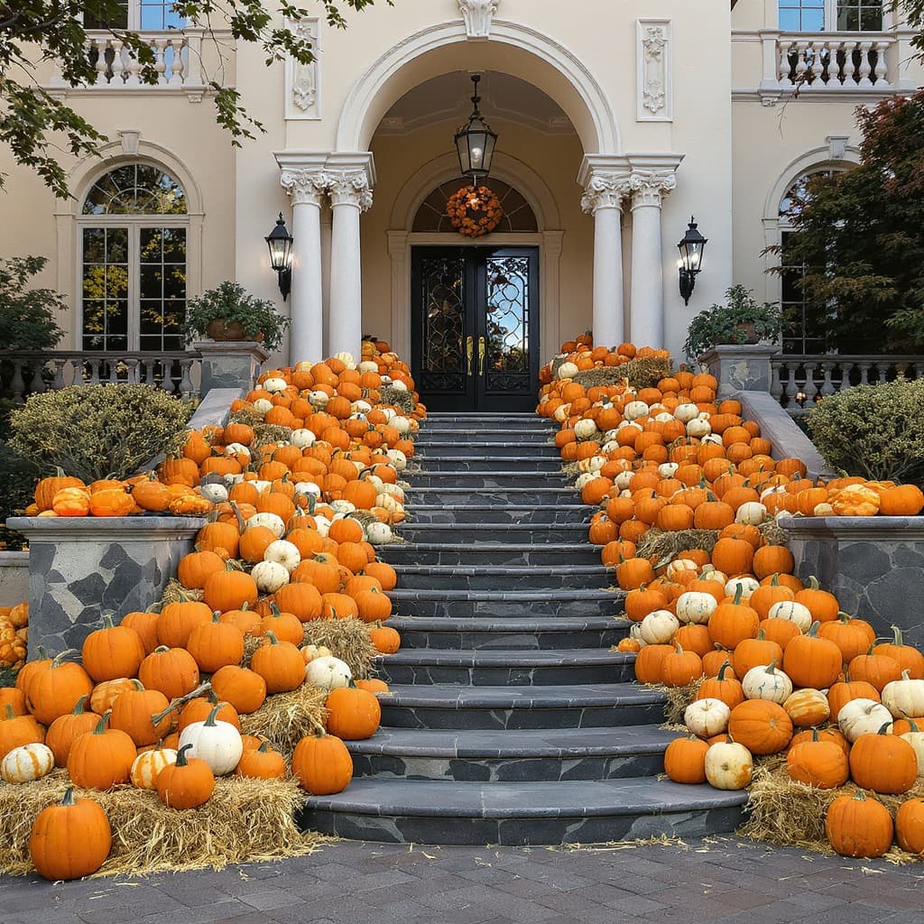 Grand Display Package - 35-45 pumpkins with hay bale